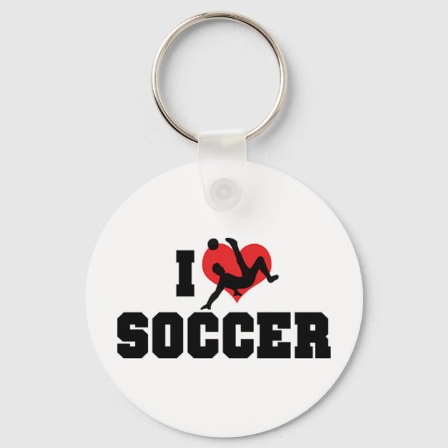 Chaveiro Eu Amo Futebol Pingente de Chave (Frente)
