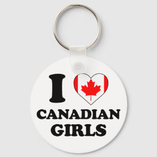 Chaveiro Eu amo garotas canadenses