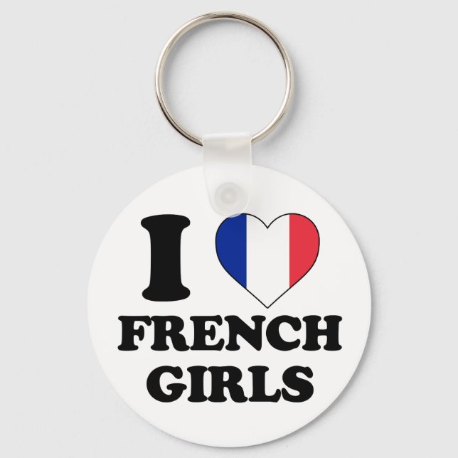 Chaveiro Eu amo garotas francesas (Frente)