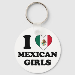 Chaveiro Eu amo garotas mexicanas