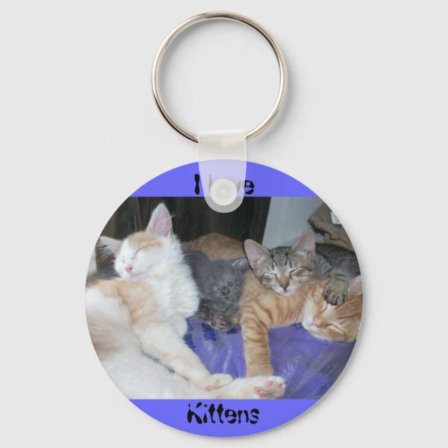 Chaveiro Eu Amo Gatinhos (Frente)