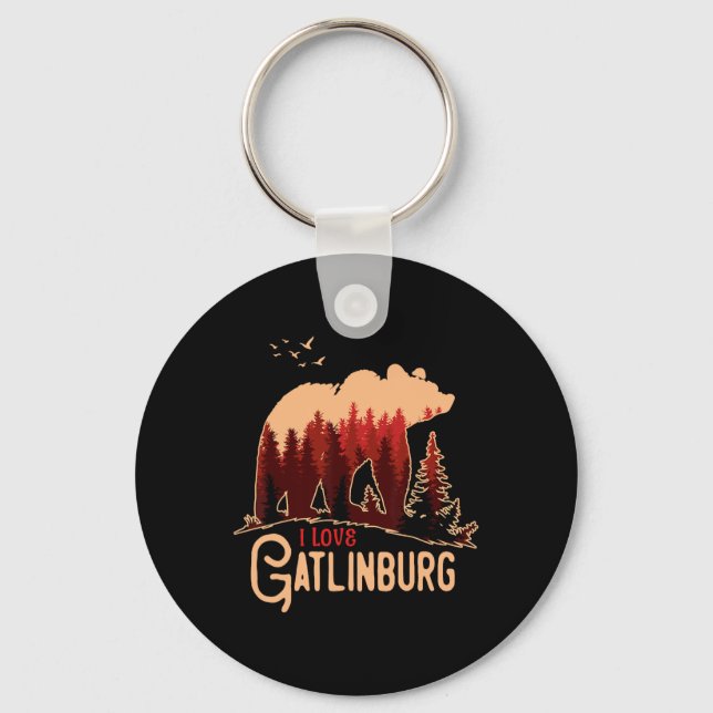Chaveiro Eu amo Gatlinburg Tennessee  (Frente)