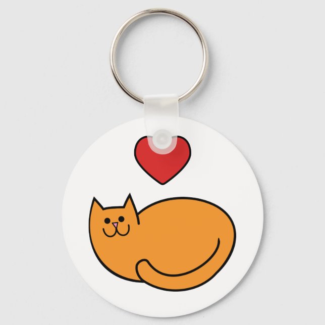 Chaveiro Eu amo gatos (Frente)