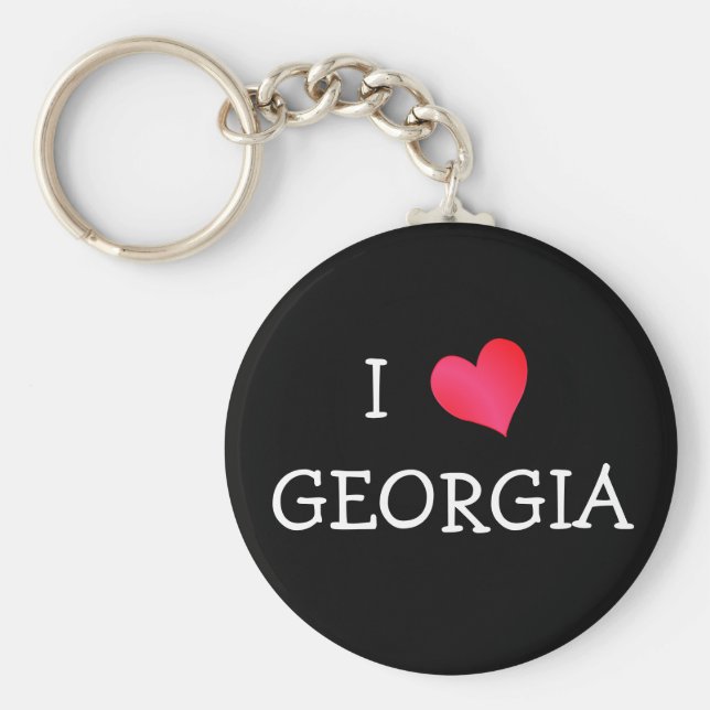 Chaveiro Eu Amo Geórgia (Frente)