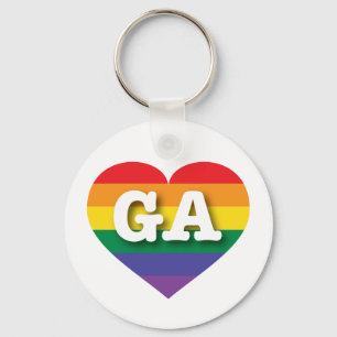 Chaveiro Eu amo Georgia Orgulho gay