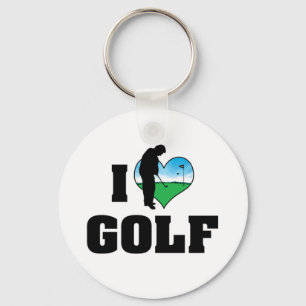 Chaveiro Eu Amo Golfe Pingente de Chaves