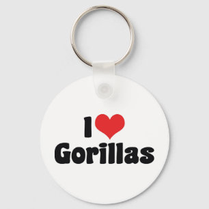 Chaveiro Eu Amo Gorilas do Coração - Amante de Gorilas
