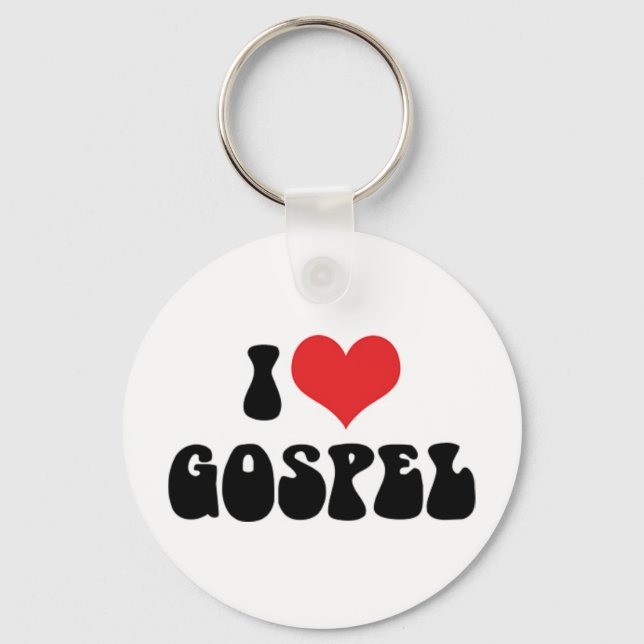 Chaveiro Eu Amo Gospel Pingente (Frente)