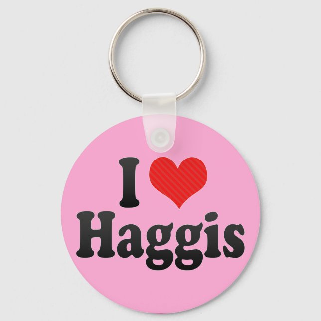 Chaveiro Eu Amo Haggis (Frente)