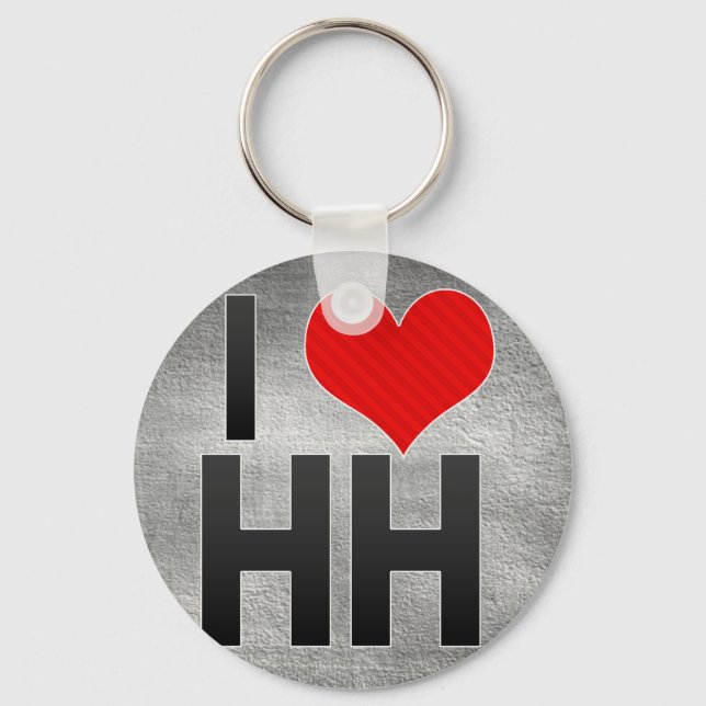 Chaveiro Eu Amo HH (Frente)