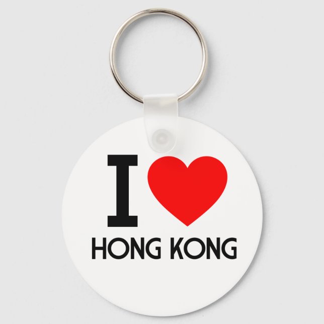 Chaveiro Eu Amo Hong Kong (Frente)