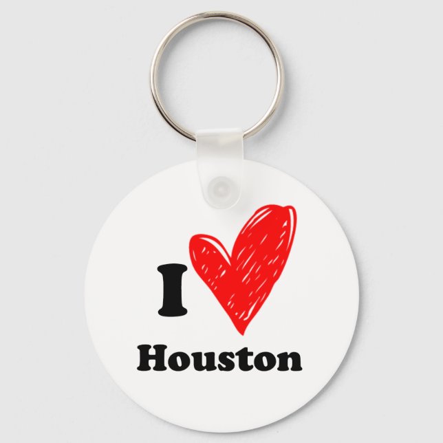 Chaveiro Eu amo Houston (Frente)