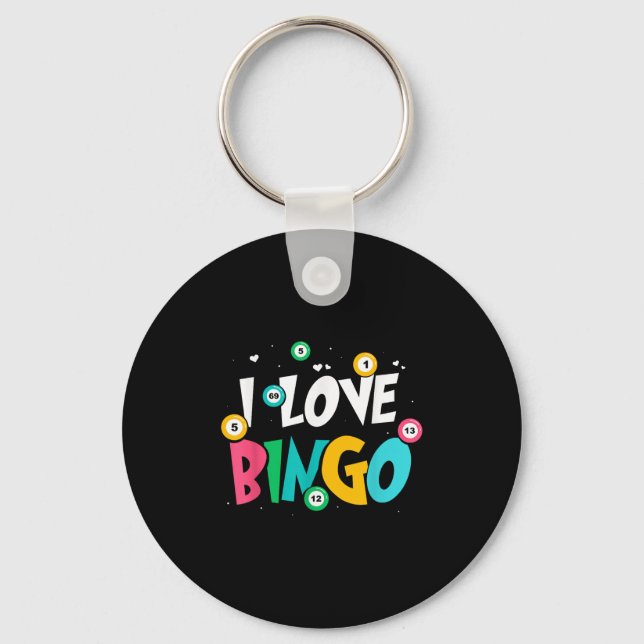 Chaveiro Eu Amo Humor Do Jogador Do Bingo (Frente)