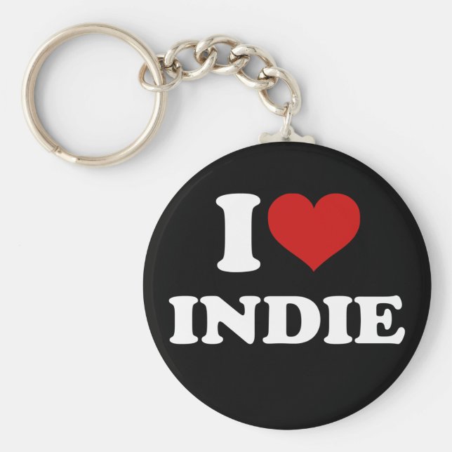 Chaveiro Eu Amo Indie (Frente)