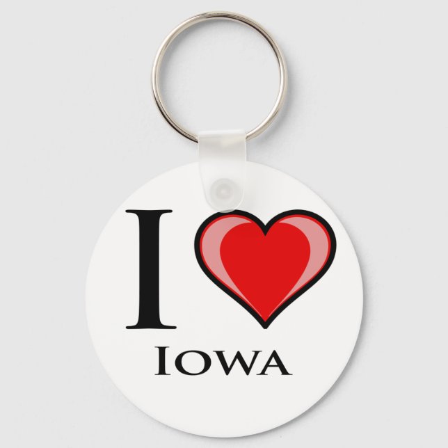 Chaveiro Eu Amo Iowa (Frente)
