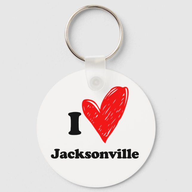 Chaveiro Eu amo Jacksonville (Frente)