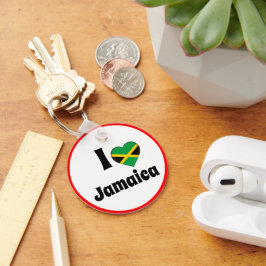 Chaveiro Eu amo Jamaica e o coração jamaicano - viagem / es