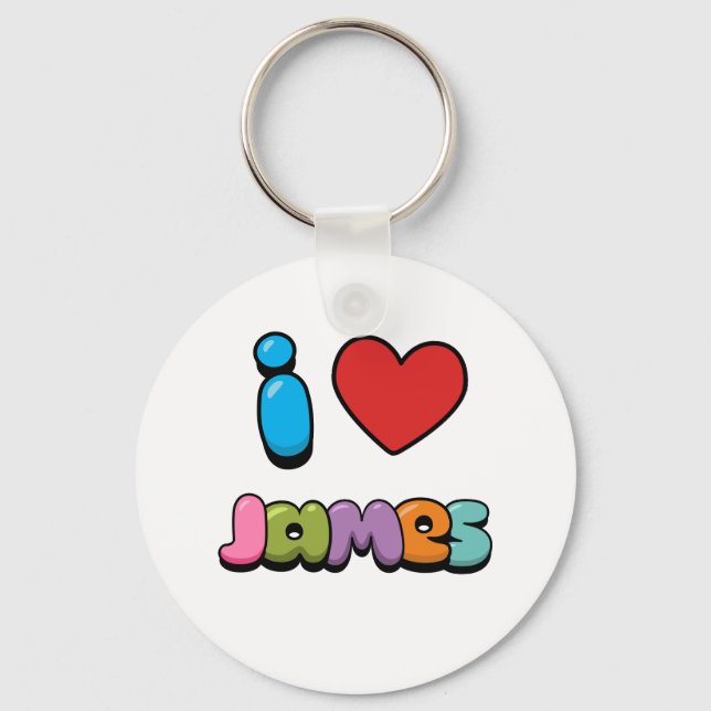 Chaveiro Eu amo James (Frente)