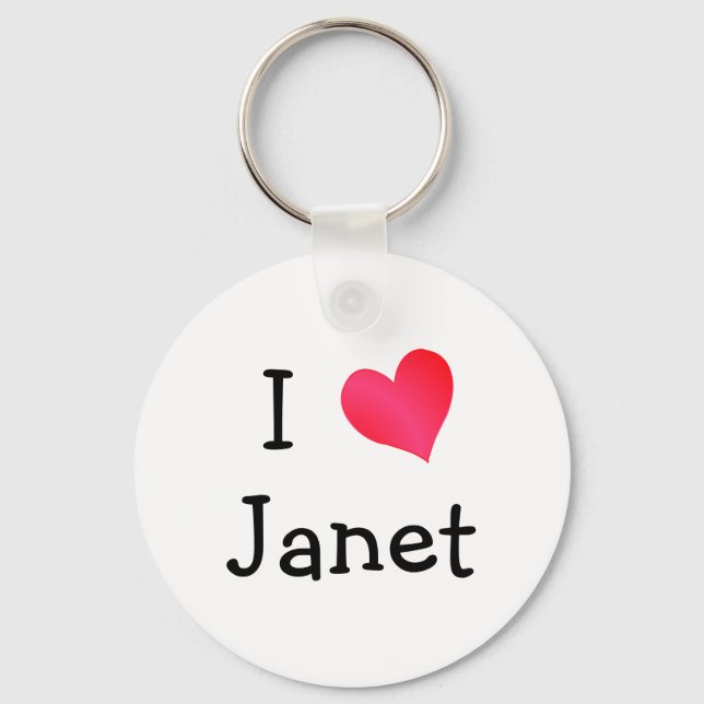 Chaveiro Eu Amo Janet (Frente)