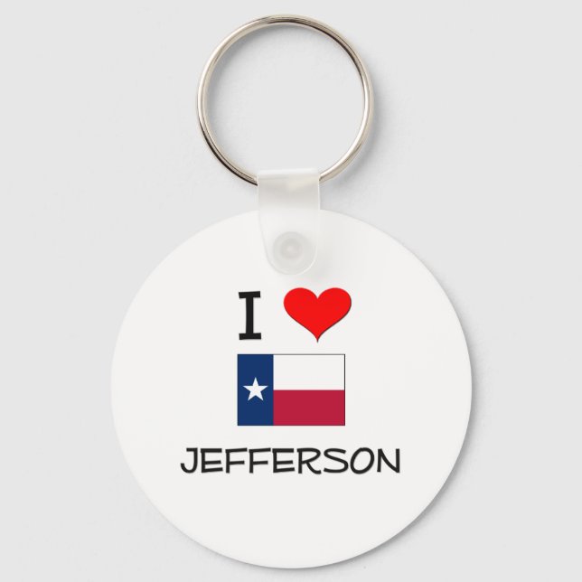 Chaveiro Eu amo Jefferson Texas (Frente)
