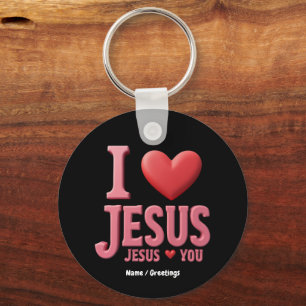 Chaveiro Eu Amo Jesus, Jesus Te Ama Uma Fé Cristã