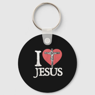Chaveiro Eu Amo Jesus Retro Cristão Religioso Para Homens M