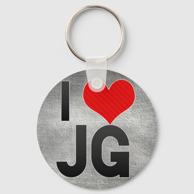 Chaveiro Eu amo JG (Frente)