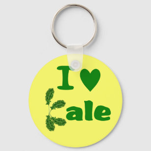 Chaveiro Eu Amo Kale (I Kale Coração) Vegetal/Jardineiro