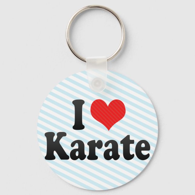 Chaveiro Eu Amo Karate (Frente)