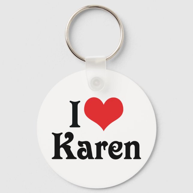 Chaveiro Eu Amo Karen (Frente)