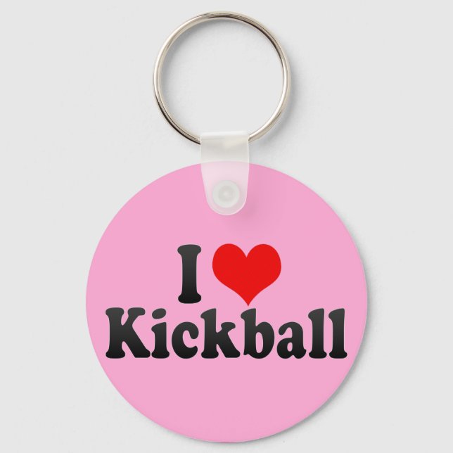 Chaveiro Eu Amo Kickball (Frente)