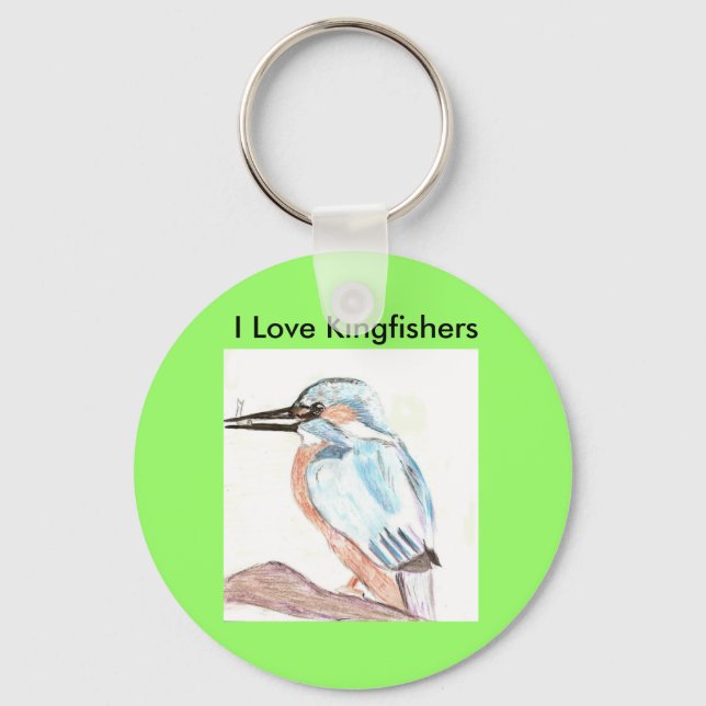 Chaveiro Eu Amo Kingfishers Key Ring (Frente)