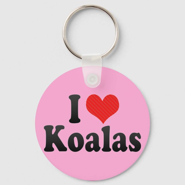Chaveiro Eu Amo Koalas (Frente)