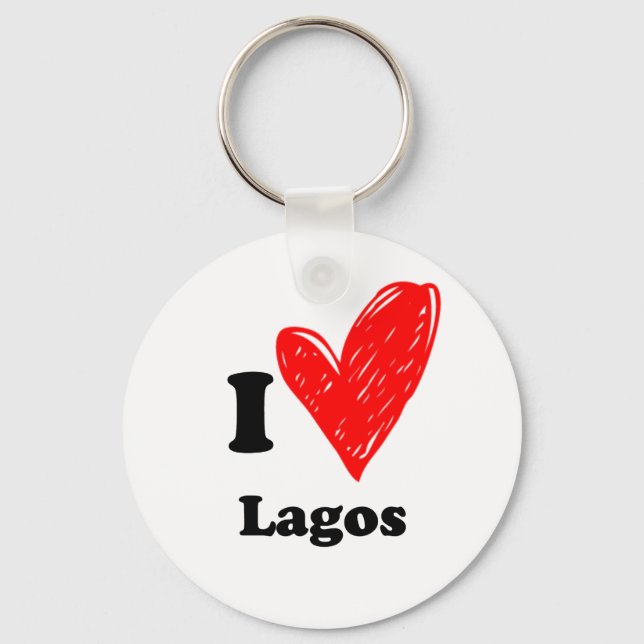 Chaveiro Eu amo Lagos (Frente)