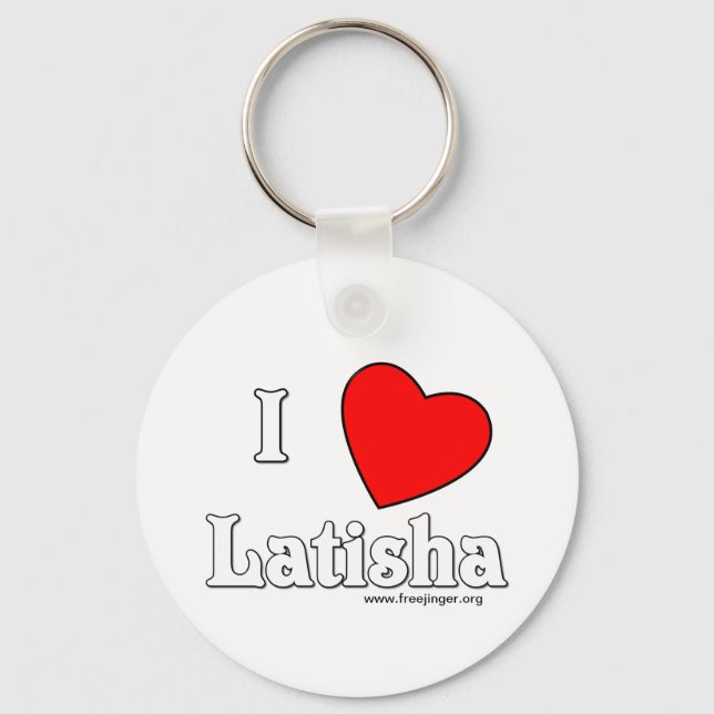 Chaveiro Eu Amo Latisha (Frente)
