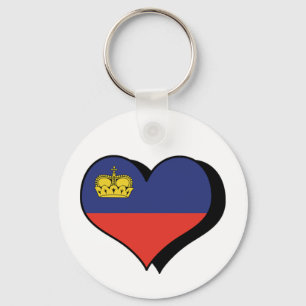 Chaveiro Eu Amo Liechtenstein Pingente de Chaves