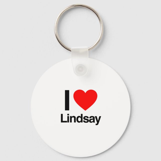 Chaveiro eu amo lindsay (Frente)