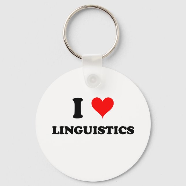 Chaveiro Eu Amo Linguística (Frente)