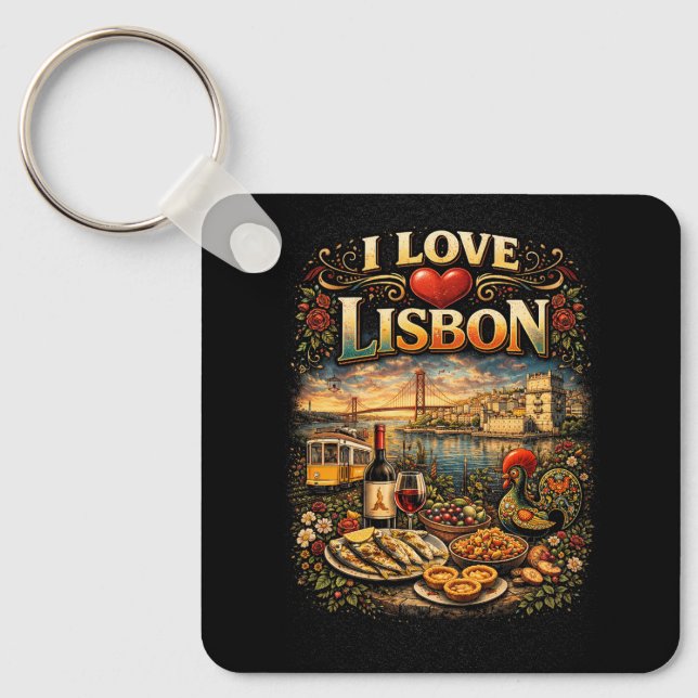 Chaveiro Eu Amo Lisboa (Frente)