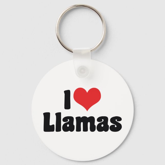 Chaveiro Eu Amo Llamas do Coração (Frente)