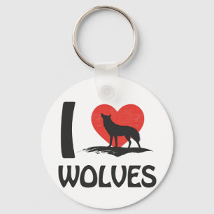 Chaveiro Eu amo Lobos