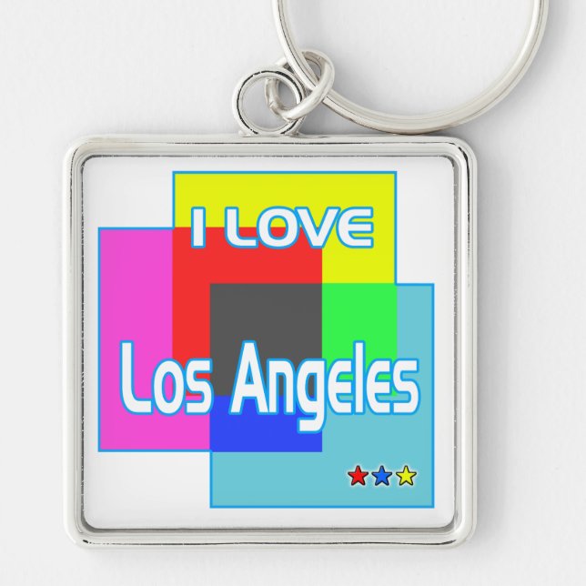 Chaveiro "EU AMO Los Angeles Coloring 2" Kaychain (Frente)