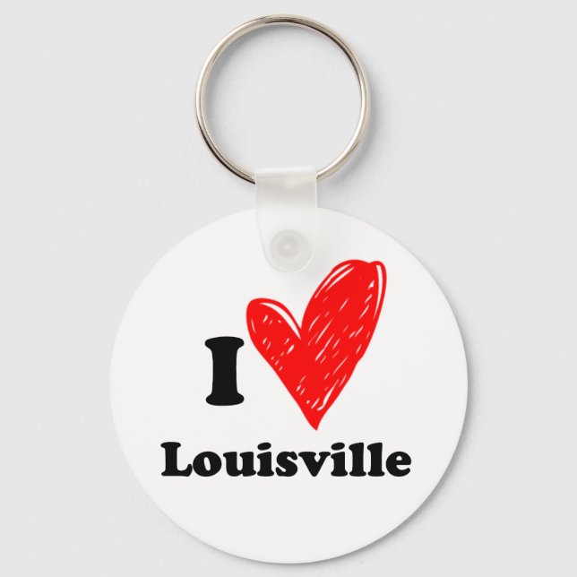 Chaveiro Eu amo Louisville (Frente)