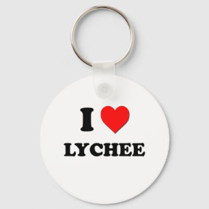 Chaveiro Eu amo Lychee (a comida)
