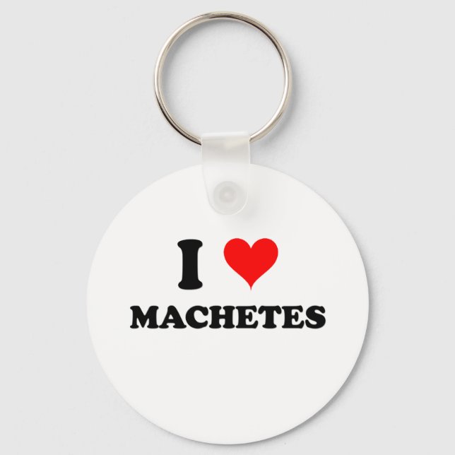 Chaveiro Eu Amo Machetes (Frente)