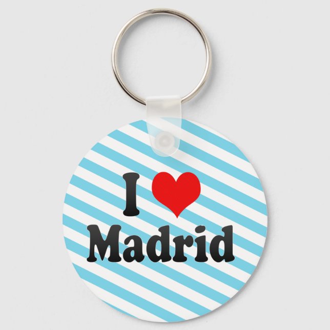 Chaveiro Eu Amo Madrid, Espanha. Me Encanta Madrid, Espanha (Frente)