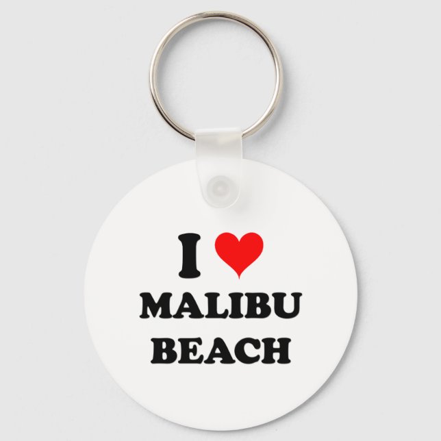 Chaveiro Eu Amo Malibu Beach California (Frente)