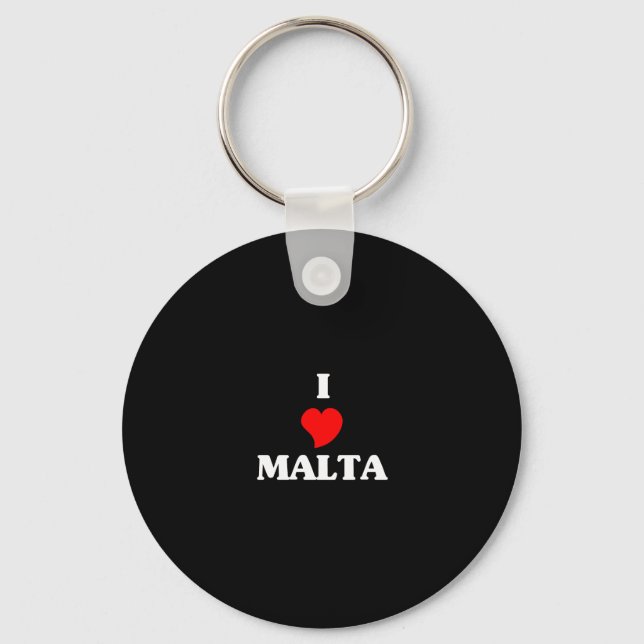 Chaveiro Eu Amo Malta (Frente)