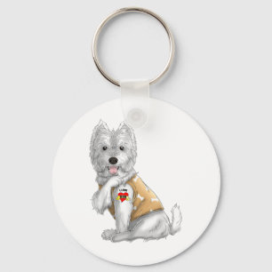 Chaveiro Eu Amo Mamãe Tatuagem Camiseta de cão Engraçada Mã