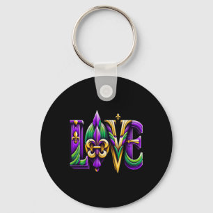 Chaveiro Eu Amo Mardi Gras Para Meninas